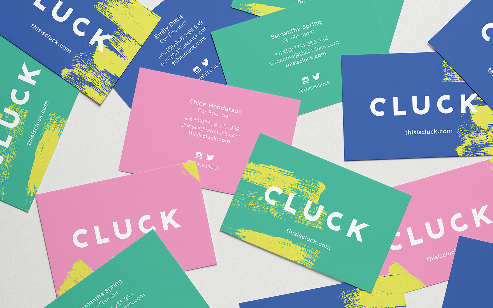 cluck business cards