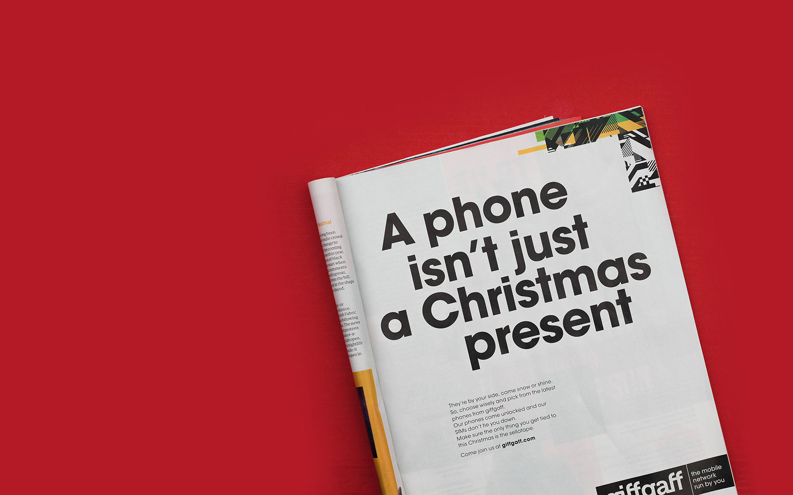 giffgaff magazine advert christmas