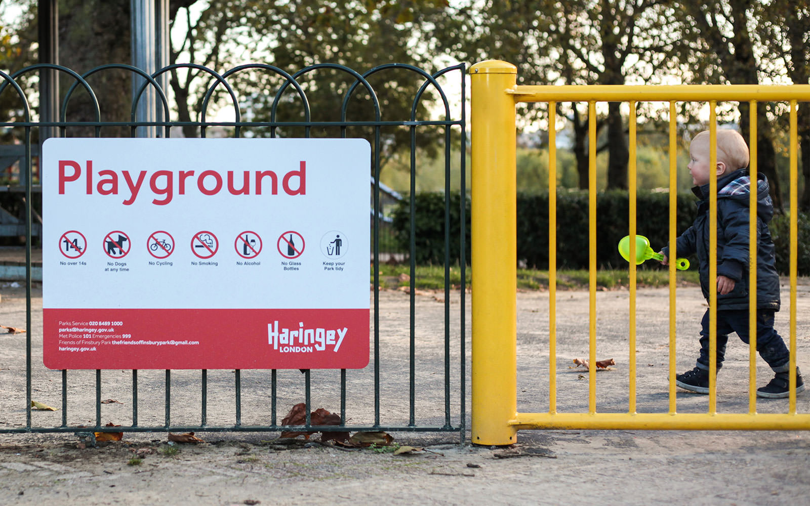 Haringey playground signage